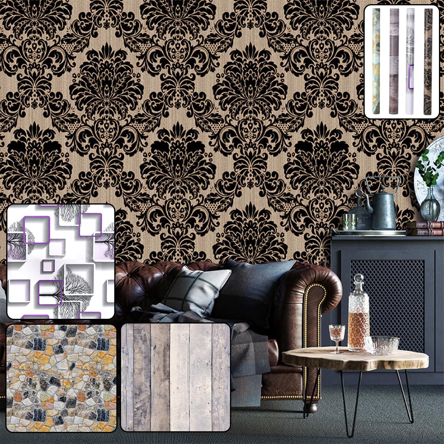 Adhesive Waterproof Wallpaper Roll Adhesive Waterproof Wallpaper Roll